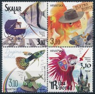 ** 2016 Halak Négyestömb,
Fishes Block Of 4
Mi 1212-1215 - Other & Unclassified