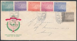 1951 6 éves Az ENSZ Fennállása Sor Mi 94-99 FDC - Andere & Zonder Classificatie