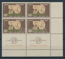 ** 1952 Mezőgazdasági Szövetkezeti Mozgalom Mi 79 Tabos ívsarki Négyestömb / Corner Block Of 4 With Tab - Altri & Non Classificati