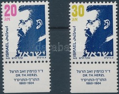 ** 1986 Theodor Herzl 2 Tabos érték Mi 1021x-1022x - Altri & Non Classificati