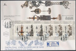1990 Zsidó ünnepek: Fűszertartók Bélyegfüzet Mi 1167-1169 FDC - Other & Unclassified
