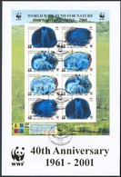 2001 40 éves A WWF Hologramos Kisív  FDC-n Mi 249-252 - Andere & Zonder Classificatie