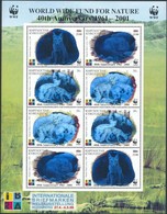 ** 2001 40 éves A WWF Felülnyomott Kisív Mi 249-252 - Other & Unclassified