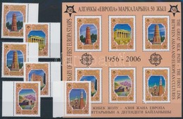 ** 2005 50 éves Az Európa Bélyeg Mi 449-454 + Mi Blokk 44 - Altri & Non Classificati