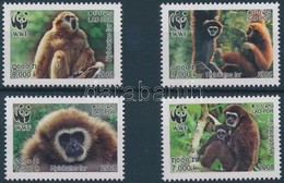 ** 2008 WWF: Gibbon Sor Mi 2062-2065 A + 4 FDC - Andere & Zonder Classificatie