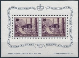 ** 1946 4. Liechtensteini Bélyegkiállítás Blokk Mi 4 - Altri & Non Classificati