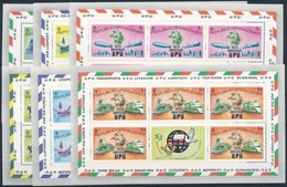 ** 1974 100 éves Az UPU Kisív Sor Mi 514-519 C - Other & Unclassified