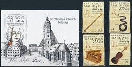 ** 1985 Johann Sebastian Bach Sor + Blokk,
Johann Sebastian Bach Set + Block
Mi 1115-1118 + Mi 109 - Sonstige & Ohne Zuordnung