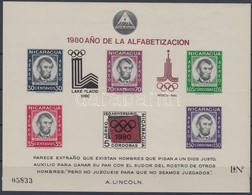 ** 1980 Téli és Nyári Olimpia Blokk Felülnyomással Mi 126 - Other & Unclassified