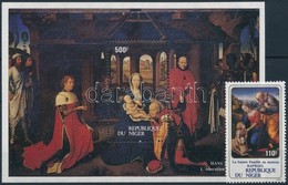 ** 1987 Karácsony, Festmények Bélyeg + Blokk,
Christmas, Paintings Stamp + Block
Mi 1037 + Mi 52 - Altri & Non Classificati