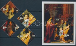 ** 1989 Karácsony, Rembrandt Festmények Sor + Blokk,
Christmas, Rembrandt Paintings Set + Block
Mi 748-751 + Mi 115 - Altri & Non Classificati