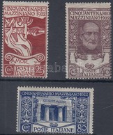 ** 1922 Giuseppe Mazzini Halálának 50. évfordulója Sor Mi 157-159 - Sonstige & Ohne Zuordnung