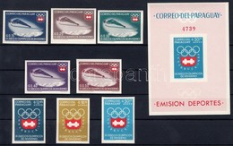 ** 1963 Téli Olimpia Sor Mi 1257-1264 + Blokk Mi 49 - Otros & Sin Clasificación