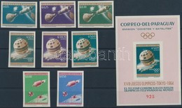 ** 1964 Űrutazás: Tokiói Olimpia Vágott Sor Mi 1303-1310 + Blokk Mi 55 - Sonstige & Ohne Zuordnung