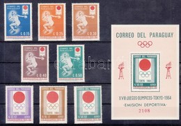 ** 1964 Tokiói Nyári Olimpia Sor Mi 1265-1272 + Blokk Mi 50 - Otros & Sin Clasificación