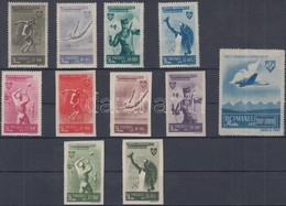 ** 1945 Népsport (I-III) Fogazott és Vágott Sor + Fogazott Bélyeg Mi 874-884 - Sonstige & Ohne Zuordnung