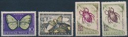 ** 1956 Rovarok Sor Benne Típusváltozat Mi 1586-1588 A + 1588 B - Sonstige & Ohne Zuordnung