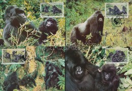 ** 1985 WWF Hegyi Gorilla Sor Mi 1292-1295 + 4 Db CM - Otros & Sin Clasificación