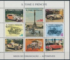 ** 1986 Autó Kisív,
Car Minisheet
Mi 967-970 - Altri & Non Classificati