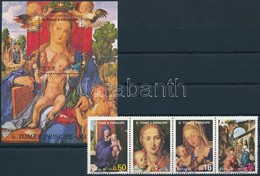 ** 1986 Karácsony Négyescsík + Blokk,
Christmas Stripe Of 4 + Block
Mi 984-987 + Mi 170 - Sonstige & Ohne Zuordnung