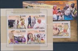 ** 2010 Benedek Pápa Afrikai Utazása Kisív + Blokk Mi 4378-4381 + 754 - Otros & Sin Clasificación