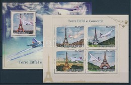 ** 2010 A Concorde Repülő és Az Eiffel Torony Kisív Mi 4373-4376 + Blokk Mi 753 - Otros & Sin Clasificación