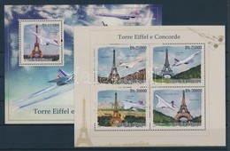 ** 2010 A Concorde Repülő és Az Eiffel Torony Kisív Mi 4373-4376 + Blokk Mi 753 - Otros & Sin Clasificación