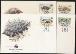 1987 WWF Teknősök Sor Mi 137-140 4 FDC - Otros & Sin Clasificación