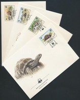 1987 WWF Teknősök Sor Mi 137-140 4 FDC - Sonstige & Ohne Zuordnung