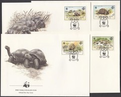 1987 WWF Teknősök Sor Mi 137-140 4 FDC - Altri & Non Classificati