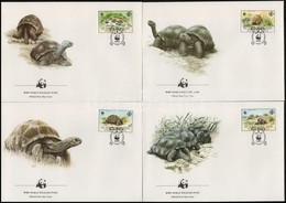 1987 WWF: Teknősök Sor 4 Db FDC-n Mi 137-140 - Sonstige & Ohne Zuordnung