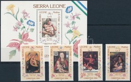 ** 1984 Karácsony Sor + Blokk,
Christmas Set + Block
Mi 784-787 + Mi 25 - Altri & Non Classificati