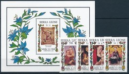 ** 1985 Karácsony Sor + Blokk,
Christmas Set + Block
Mi 849-852 + Mi 38 - Altri & Non Classificati