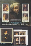 ** 2006 400 éve Született Rembrandt ívsarki Sor + Kisív Mi 6312-6319 + Vágott Blokk Mi 667 - Otros & Sin Clasificación