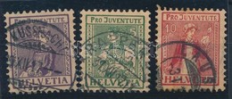 O 1917 Pro Juventute Sor Mi 133-135 (Mi EUR 110,-) - Other & Unclassified