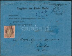 1865 Utánvételes Címszalag 'BASEL' - Laufen - Otros & Sin Clasificación