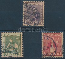 O 1917 Pro Juventute Sor Mi 133-135 - Andere & Zonder Classificatie