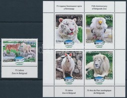 ** 2011 Belgrádi Állatkert Bélyeg + Bélyegfüzet Lap,
Zoo In Belgrade Stamp + Stamp-booklet Sheet
Mi 425 + Mi 426-429 - Other & Unclassified