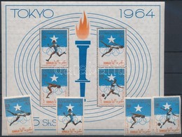 ** 1964 Nyári Olimpia, Tokió Sor Mi 60-63 + Blokk Mi 1 - Other & Unclassified