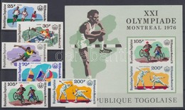 ** 1976 Montreali Nyári Olimpia Vágott Sor Mi 1168 B-1173 B + Vágott Blokk Mi 104 B - Andere & Zonder Classificatie