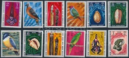 ** 1972 Forgalmi: Madarak, Kagylók, Művészet Sor Mi 323-334 - Altri & Non Classificati