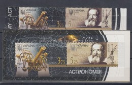 ** 2009 Europa CEPT: Csillagászat ívszéli Pár Mi 1032-1033 + Bélyegfüzetlap MH 10 - Otros & Sin Clasificación