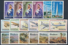 ** Rhodesia 1970-1978 62 Db Bélyeg, Közte Teljes Sorok - Otros & Sin Clasificación