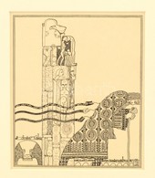 Kozma Lajos (1884-1948): Kísértés. Cinkográfia, Papír, Jelzett A Cinkográfián, Paszpartuban, 19,5×16,5 Cm - Other & Unclassified