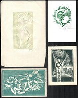 6 Db Különféle Technikájú Részben Jelzett Magyar Ex Libris / 6 Hungarian Ex Libris Bookplates. Different Techniques - Other & Unclassified