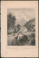 Cca 1860 Ludwig Rohbock (1820-1883): Vasfördő Porson (Pozsony) Mellett  / Pressburg. Acélmetszet. 17x14 Cm - Stiche & Gravuren