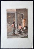 Cca 1810 D.K. Bonatti: Cigarettázó Ifjú. Színes Litográfia, Papír, 22×16 Cm - Stiche & Gravuren