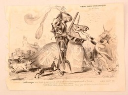 1839 Lord Farcington Francia Kőnyomatos Rajz, Humoros Politikai Grafika / 1839  French Lithographic Caricature 31x23 Cm - Stampe & Incisioni
