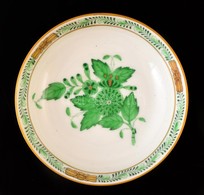 Herendi Apponyi Mintás Porcelán Tálka, Kézzel Festett, Jelzett, Hibátlan, D: 8 Cm - Sonstige & Ohne Zuordnung