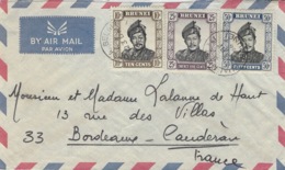 1966 - Enveloppe Par Avion De Kuala Belait  Affr. à 85 Cents Pour La France - Brunei (1984-...)